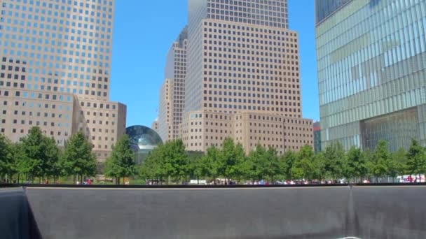 Vídeo de stock World Trade Center Tower y Memorial 4k — Vídeos de Stock