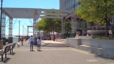 Hudson Nehri Waterfront geçit 4k