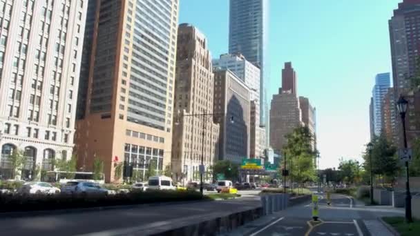 Distrito financiero Nueva York — Vídeo de stock