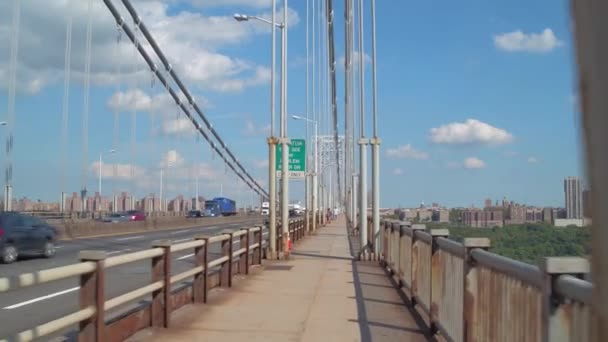 Мост Джорджа Вашингтона — стоковое видео