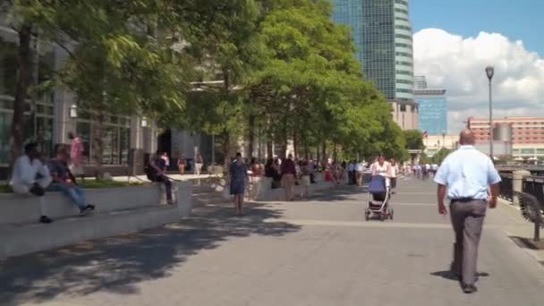 Lunch time at Jersey City — Stock Video