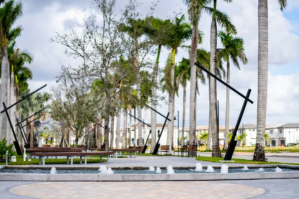 Scena Downtown Doral Florida Park Sceny — Zdjęcie stockowe