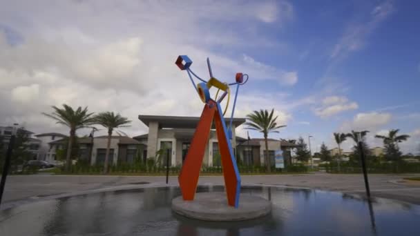 Kunst Park Doral Miami Usa — Stockvideo