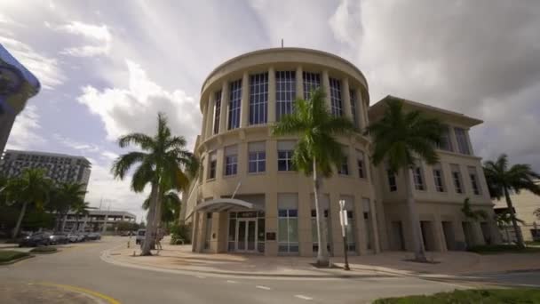 Doral Usa October 2020 Downtown Doral City Hall Building Motion — Stock Video