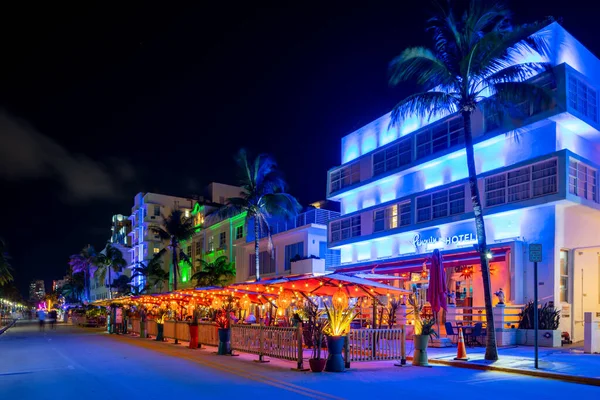 Miami Beach Usa November 2020 Neon Lights Miami Beach Reopens — Stock Photo, Image