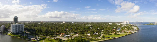 Upper East Side Miami Biscayne Bay Antenn Panorama — Stockfoto