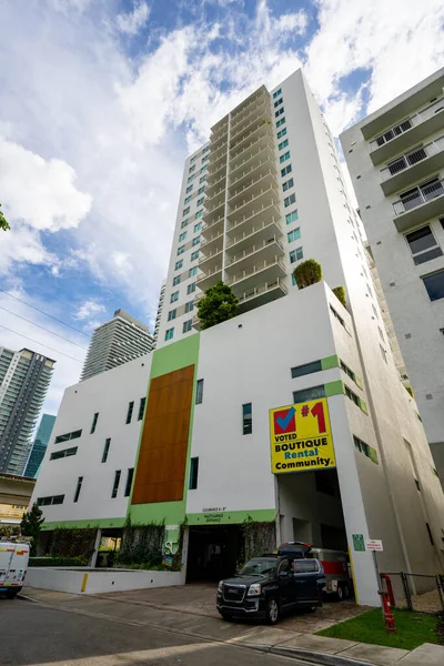 Miami Noviembre 2020 Amplio Ángulo Foto Brickell First Apartments Alquiler — Foto de Stock