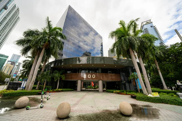 Miami Eua Novembro 2020 800 Brickell Avenue Edifício Escritórios Com — Fotografia de Stock