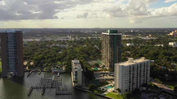 Waterfront Kondominium Bangunan Miami Usa — Stok Video