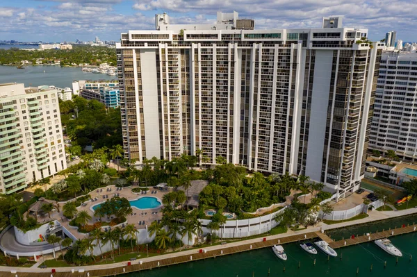 Nine Island Avenue Air Real Estate Photo Miami Beach — стокове фото