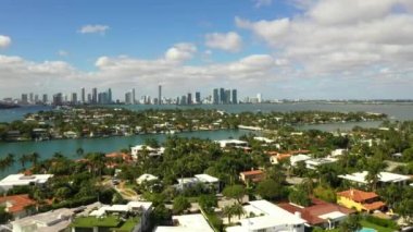 Havacılık Miami Plajı Florida lüks sahil evleri 4K