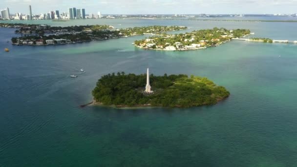 Historic Flagler Memorial Miami Biscayne — Stock video