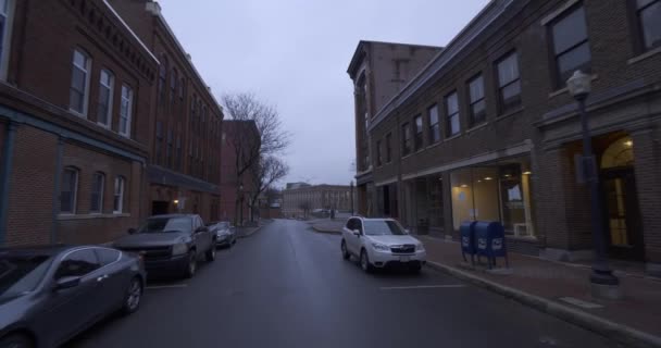 Visão Traseira Dirigindo Através Bangor Maine Eua — Vídeo de Stock