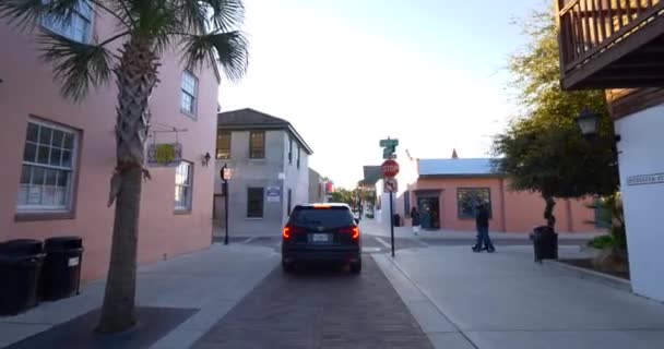 Honda Pilot Suv Rijden Door Augustine Florida Verenigde Staten — Stockvideo