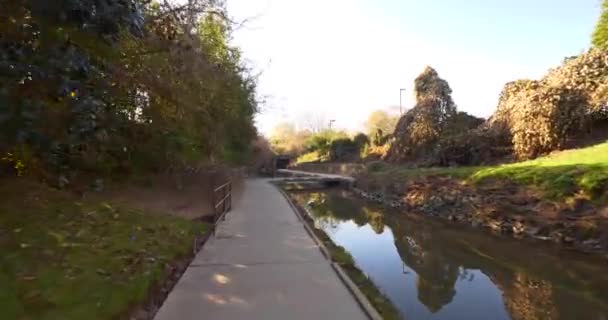 小甜甜溪过境通道的运动镜头 — 图库视频影像