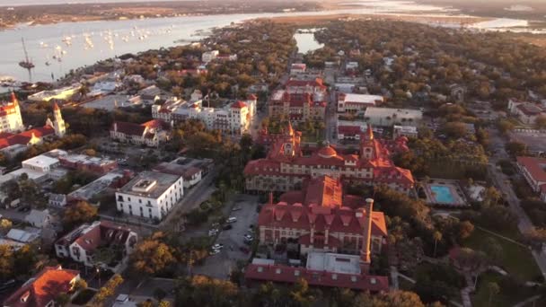 Aerial Video Flagler College Augustine Amerikai Egyesült Államok — Stock videók