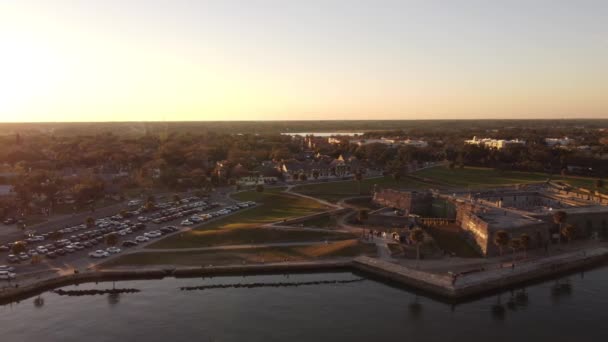 Видео Беспилотника Augustine Castillo San Marcos — стоковое видео