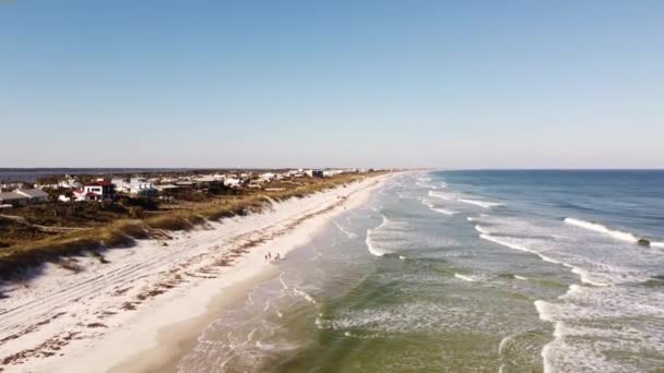 Aerial Drone Video Crescent Beach Florida Casas Frente Mar Lujo — Vídeo de stock