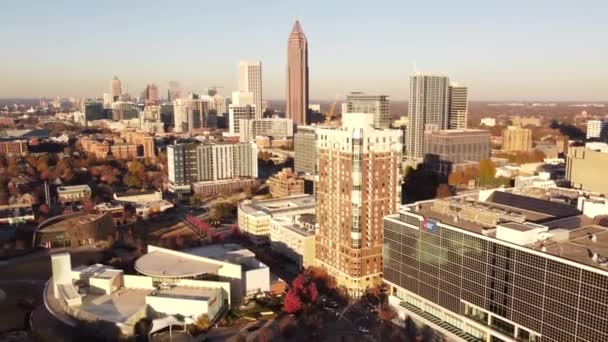 Filmagem Aérea Temporada Inverno Downtown Atlanta Georgia Eua — Vídeo de Stock