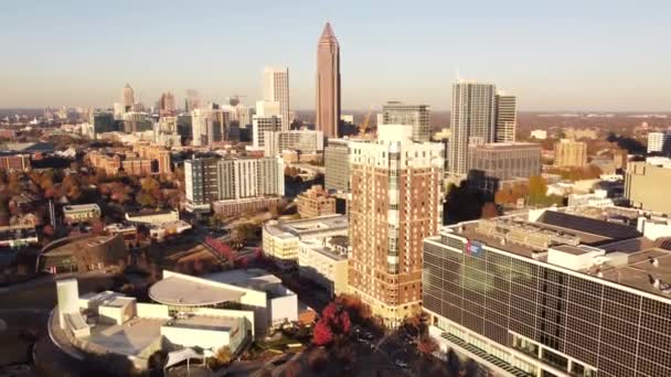 Imágenes Aéreas Temporada Invierno Downtown Atlanta Georgia Usa — Vídeos de Stock