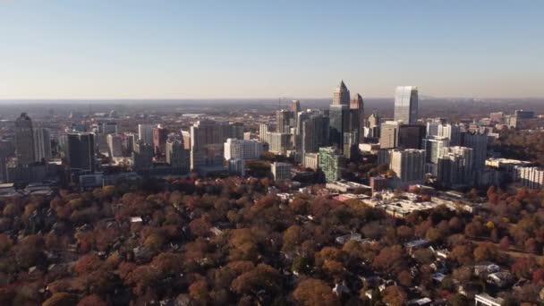 Excursão Aérea Helicóptero Downtown Atlanta Georgia Eua — Vídeo de Stock