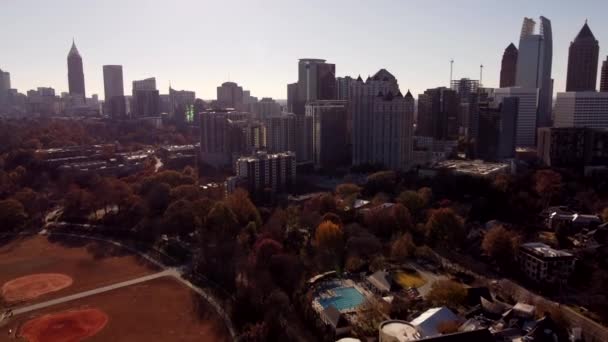 Vídeo Aéreo Downtown Atlanta Estados Unidos América — Vídeo de stock