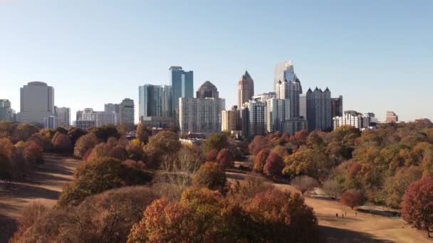 Aerial Video Piedmont Park Downtown Atlanta Usa — 图库视频影像