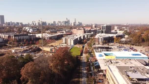 Imagens Drones Aéreos Atlanta Beltline Eastside Trail Com Vista Para — Vídeo de Stock