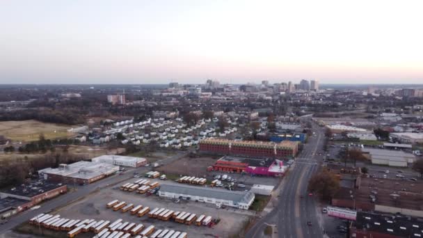 Vista Aérea Richmond Virginia Desde Distrito Industrial Del Lado Norte — Vídeos de Stock