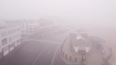 A1A Ocean Boulevard Hampton Beach New Hampshire yoğun sis