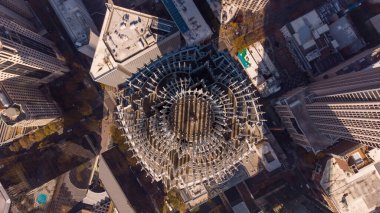 Şehir merkezindeki havadan çekilmiş fotoğraf: Charlotte NC USA