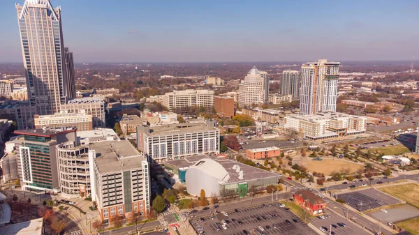Αεροφωτογραφία Downtown Charlotte Ηνωμένες Πολιτείες — Φωτογραφία Αρχείου