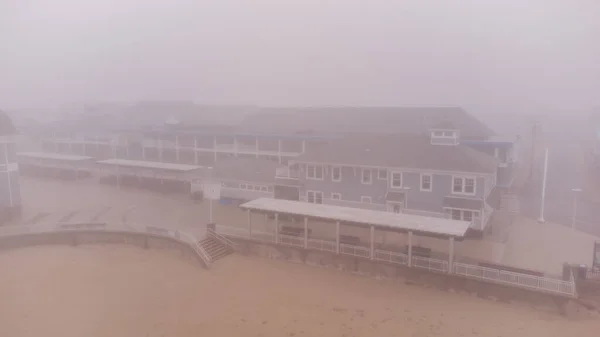 Hampton Beach Ηπα Ομίχλη Χειμώνα — Φωτογραφία Αρχείου