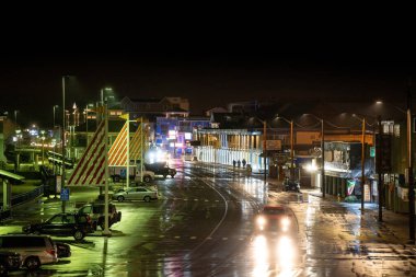 Hampton Beach NH ABD gece fotoğrafı
