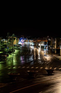 Hampton Beach NH ABD gece fotoğrafı