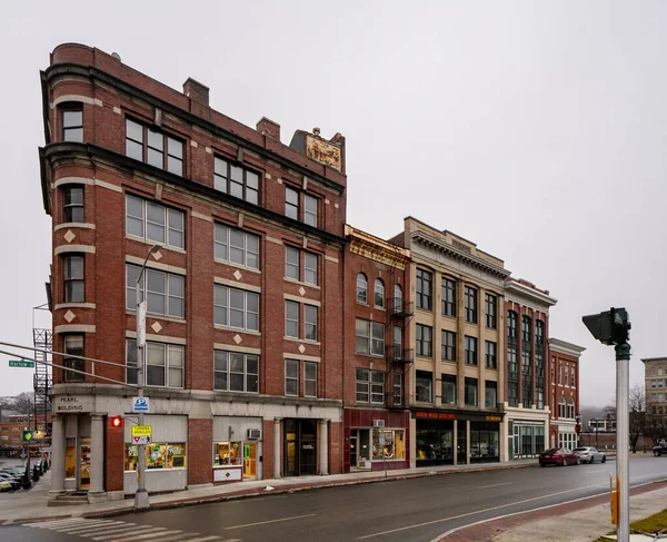 Old Buildings Bangor Maine Usa Downtown Business District — Stock Photo, Image