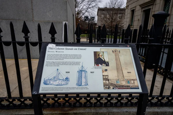 Information Kiosk Bunker Hill Memorial Boston Usa — 스톡 사진
