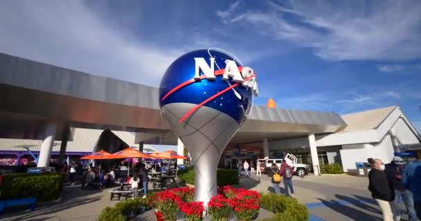 Merritt Island Eua Dezembro 2020 Kennedy Space Center Nasa Globo — Vídeo de Stock