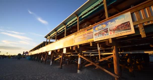 Cocoa Beach Usa December 2020 Panning Shot Coa Beach Fishing — 비디오