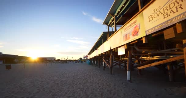 Cocoa Beach Verenigde Staten December 2020 Sunset Cocoa Beach Pier — Stockvideo