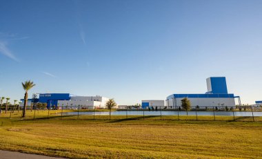 Merritt Adası, FL, ABD - 26 Aralık 2020: Mavi Köken Kompleksi Merritt Adası Florida
