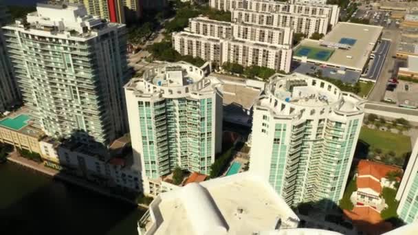 Tropez Sunny Isles Beach Antenn Fastigheter Video — Stockvideo