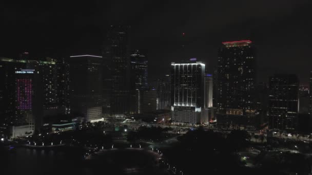 Центр Міста Маямі Новий 2021 Рік — стокове відео