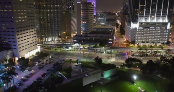 Aerial Miami Hyperlapse Video Wyciągnąć Ujawnić — Wideo stockowe
