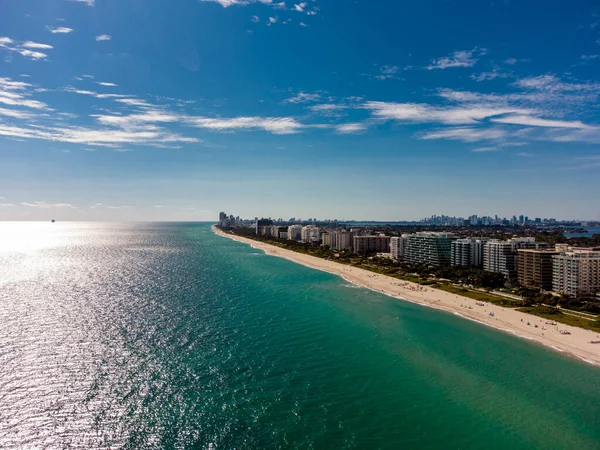 Miami Beach Floride Tourné Avec Drone Aérien — Photo