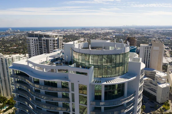 Aerial Photo Rooftop Hyatt Centric Las Olas Fort Lauderdale —  Fotos de Stock