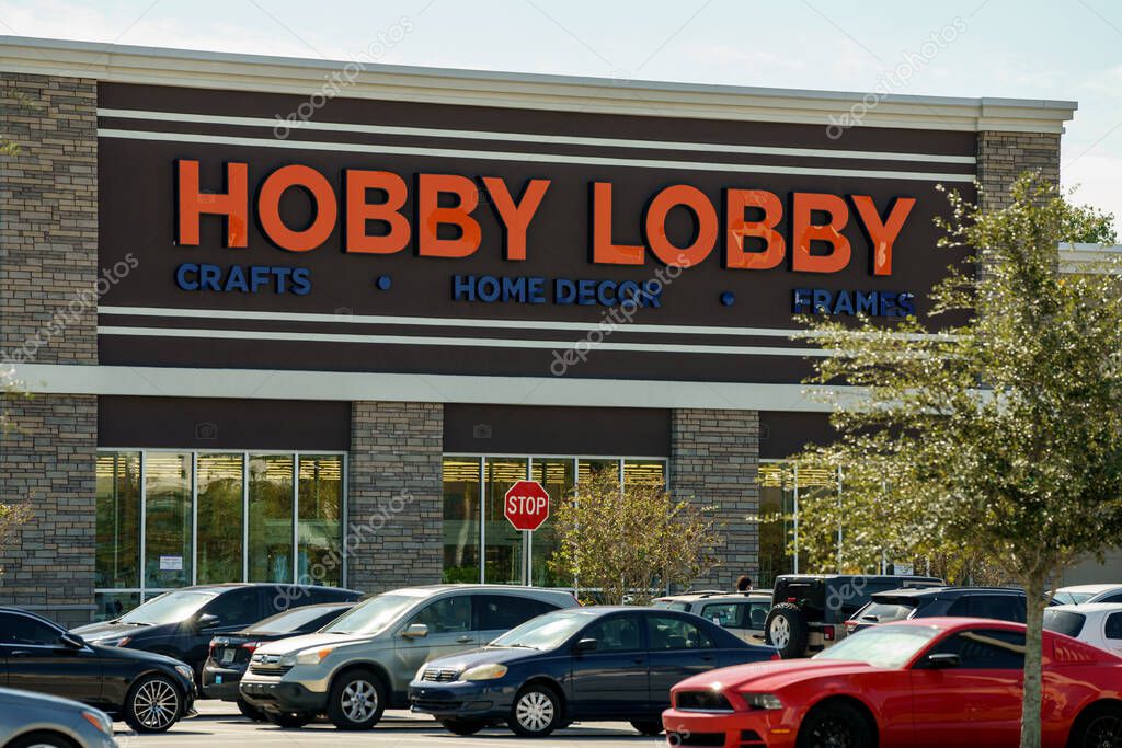 Dania Beach, FL, USA - January 9, 2021: Hobby Lobby store Hollywood Florida USA