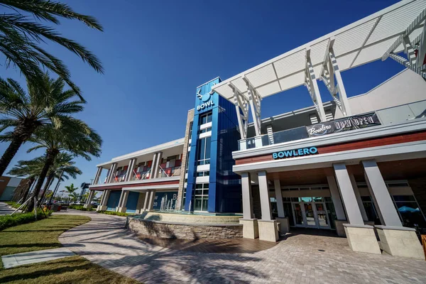 Dania Beach Usa Januari 2021 Bowlero Bowling Spelhall Dania Point — Stockfoto