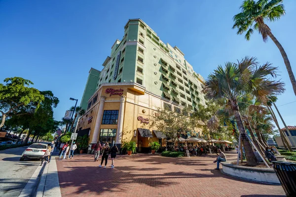 Fort Lauderdale Usa Januari 2021 Cheesecake Factory Restaurant Downtown Fort — Stockfoto