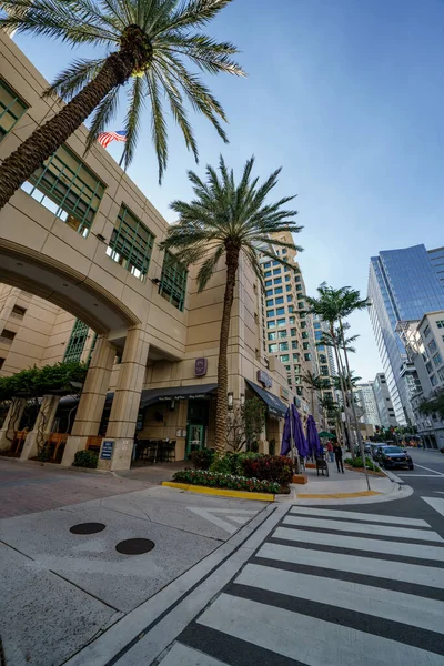 Fort Lauderdale Eua Janeiro 2021 Cena Rua Centro Fort Lauderdale — Fotografia de Stock